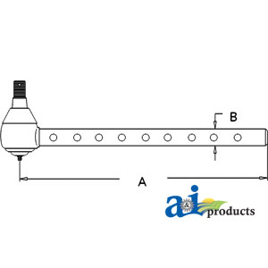 UJD00927    Tie Rod---Long---Replaces AR63593